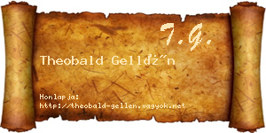 Theobald Gellén névjegykártya